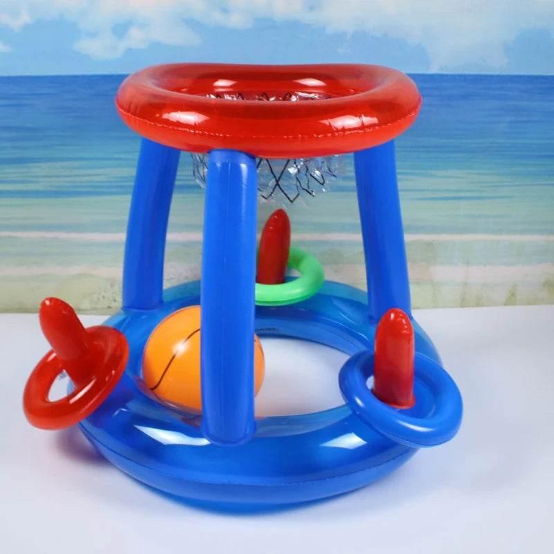 Inflatable Pool Basketball Set,Floating Swimming Ring & Beach Ball Games Summer Party Fun Favors Water Battle for Kids & Adults - Empire P.E