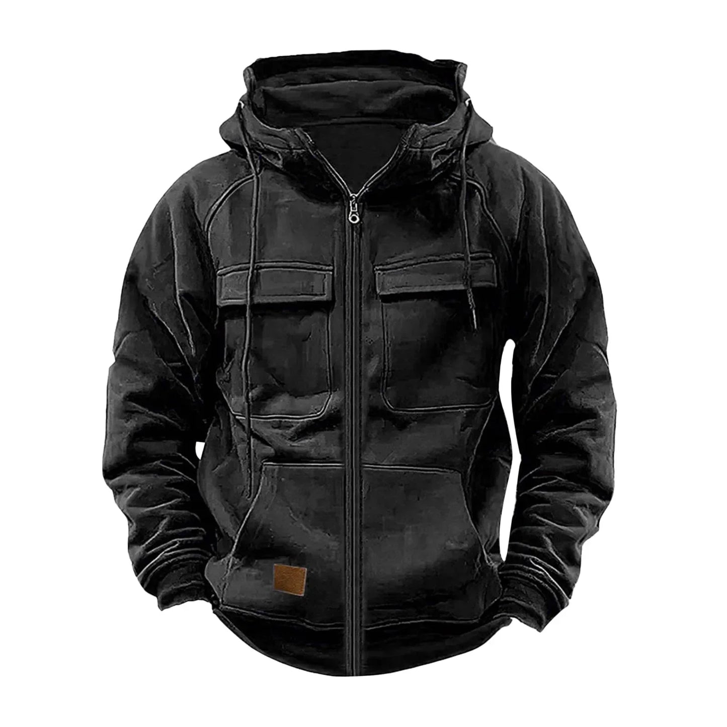 New Men's Hooded Solid Color Jacket - Empire P.E