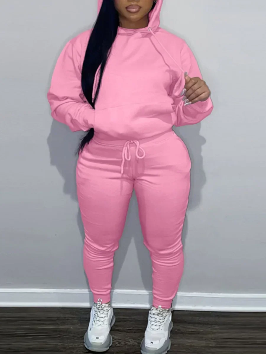 LW Plus Size women's matching tracksuit set Drawstring Tracksuit Set - Empire P.E