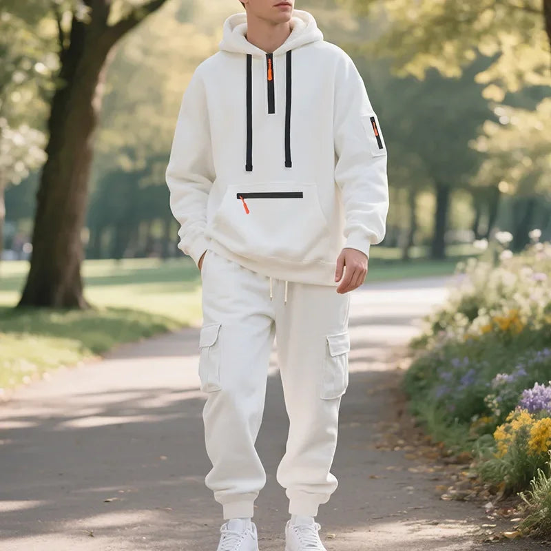 Men's 2 Piece Long Sleeve Athletic Sweatsuits
