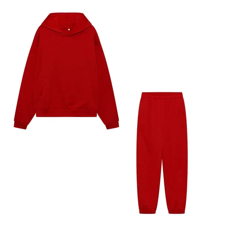 2023 Trend Casual Fashion Thickened Long-sleeved Sweater Pants Two-piece Suit
