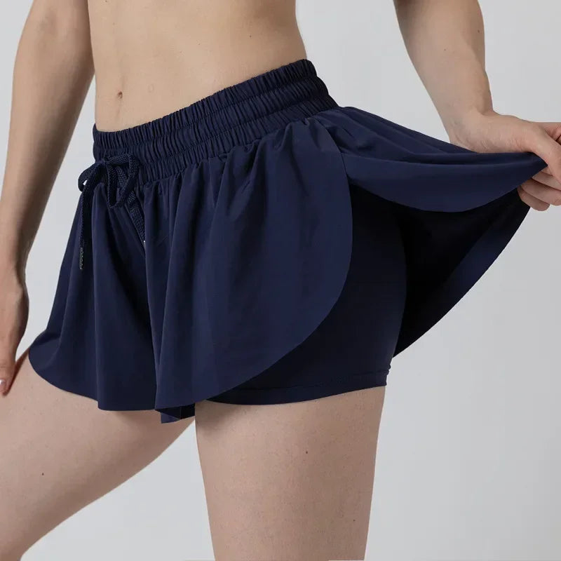 2in1 Jogger Flowy Athletic Shorts for Women - Empire P.E