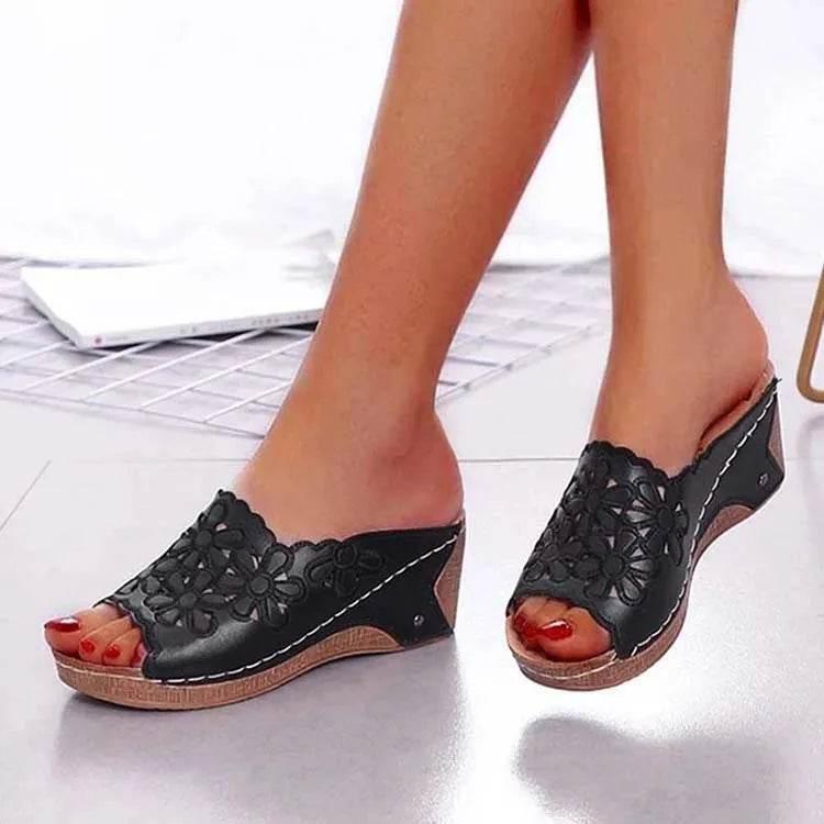 Sandals Shoes Women Summer Comfortable Women Shoe Slides Shoes Woman Wedge Walking Shoes Party Female Footwear Slippers Woman - Empire P.E