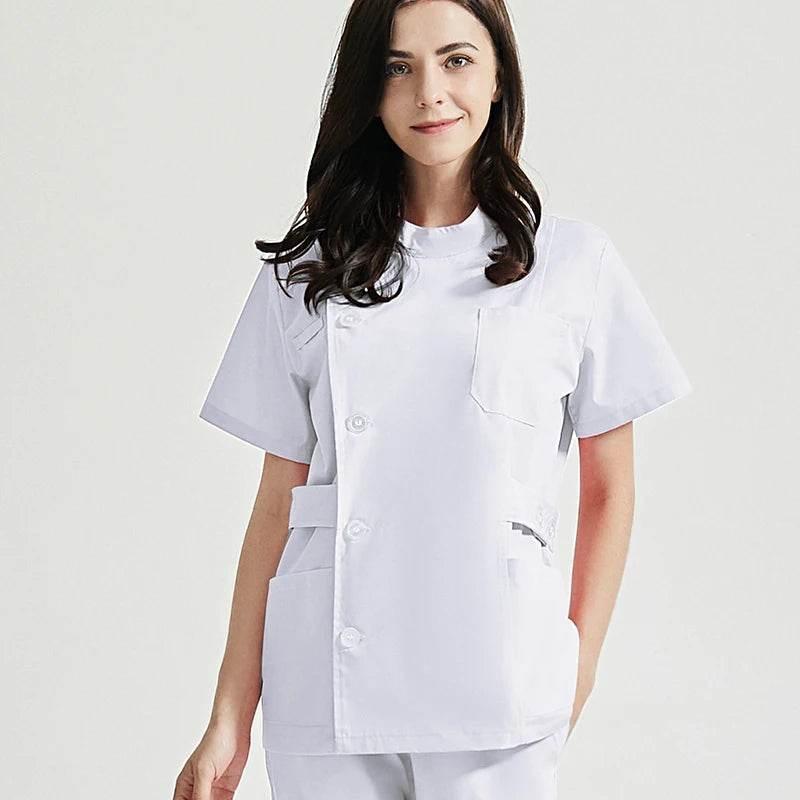 Niaahinn Health Services Scrubs Set Uniforms V-Neck Beauty Salon Work Uniform Women Sets Pet Grooming Institution Scrubs Coat - Empire P.E
