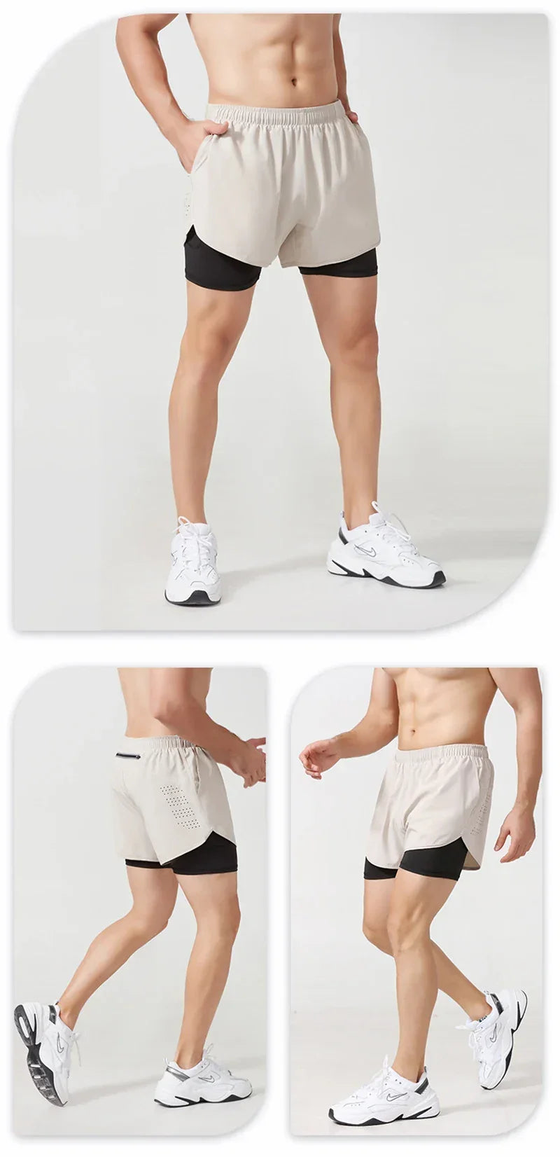 Sport Shorts Men Sportswear 2 In 1 Short - Empire P.E