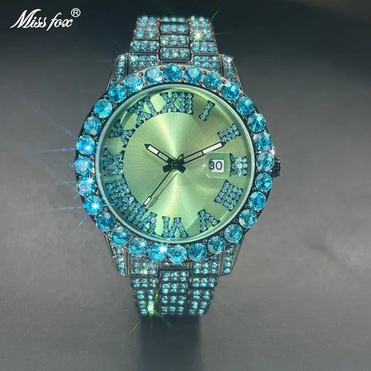 Luxury Men Diamond Quartz Wristwatch - Empire P.E