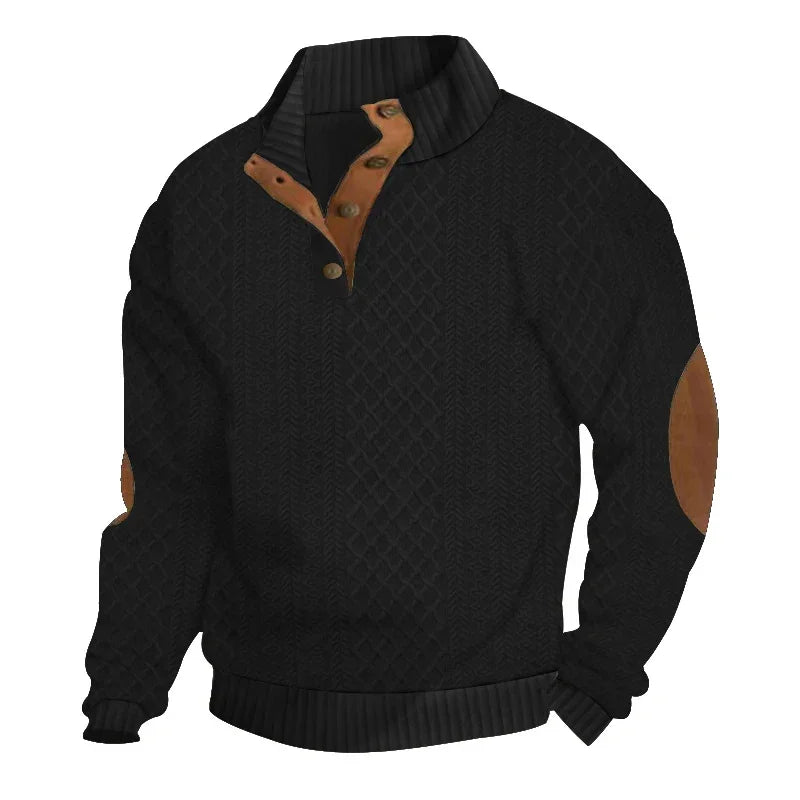 2024 cross-border long-sleeved Jacquard knitted button-down sweater - Empire P.E