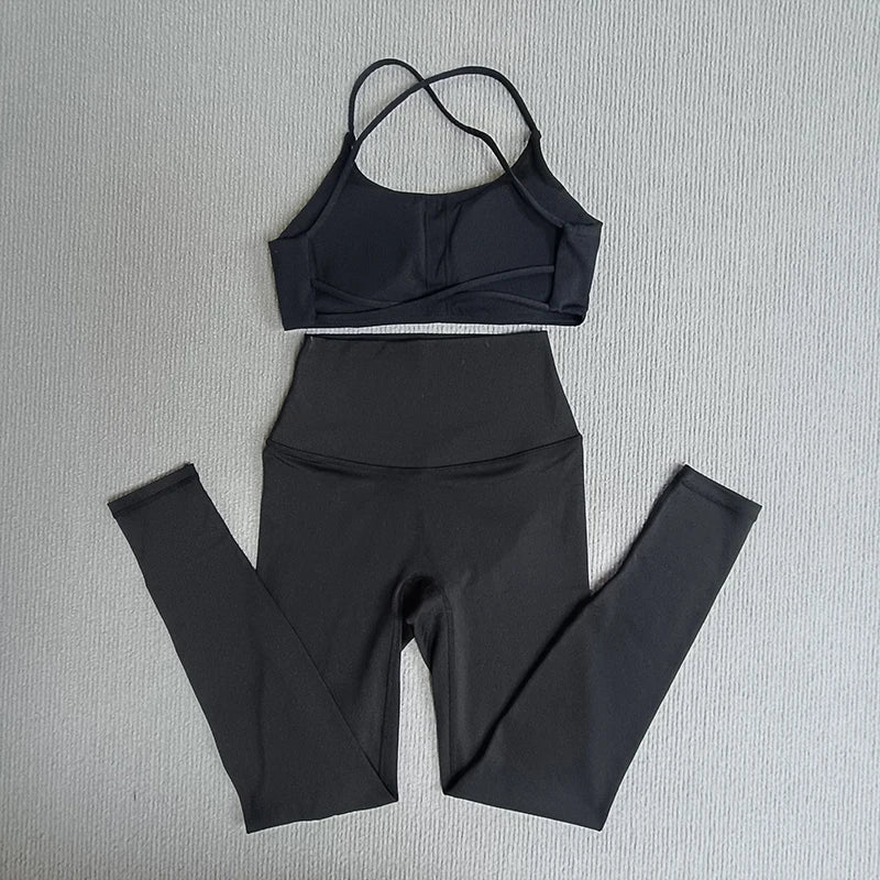 Yoga Clothes Set 2 Pcs Gym Tights Sports Set - Empire P.E