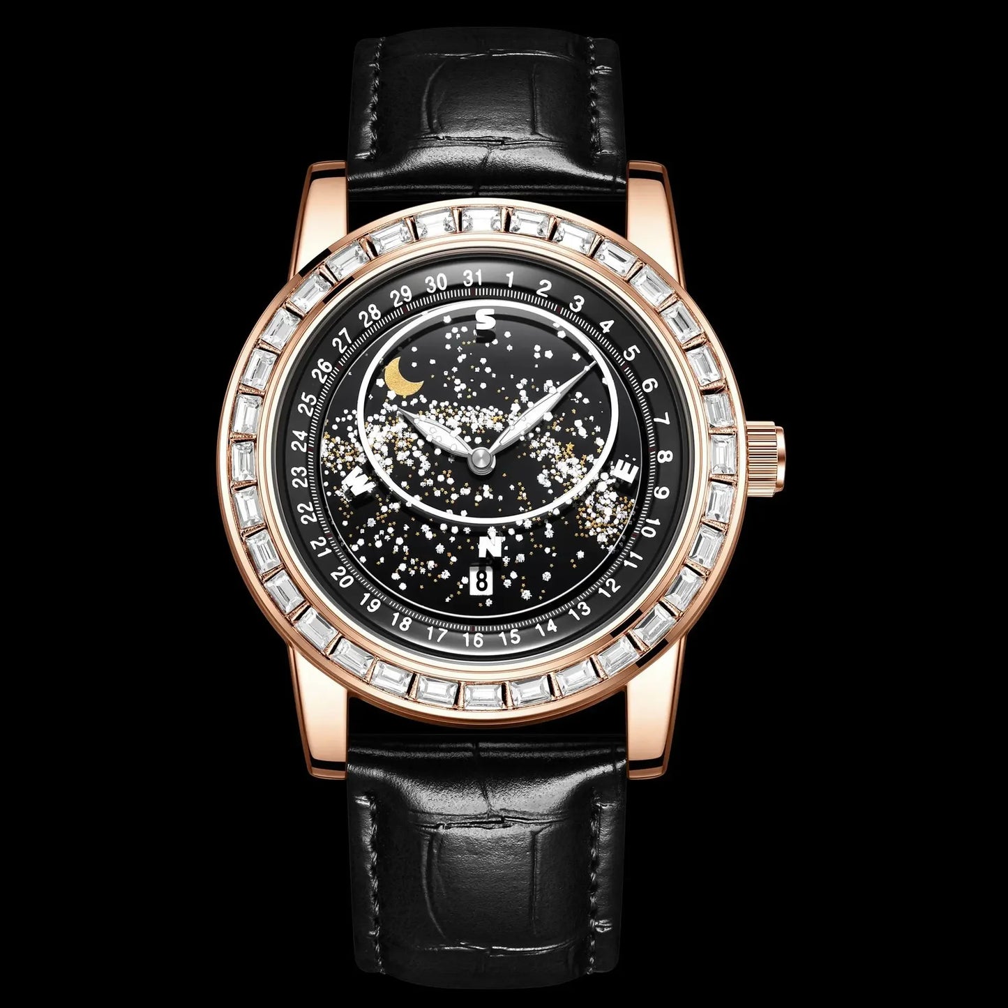 Rotating Gypsy Star Diamond Watch - Empire P.E