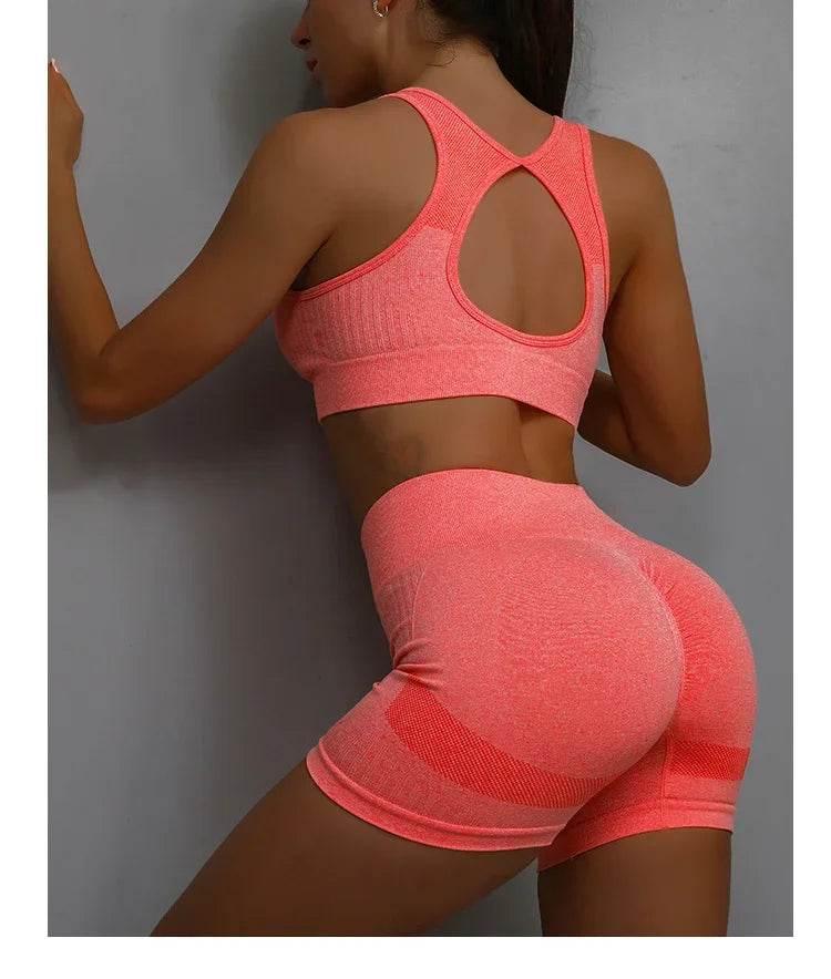 Yoga Suit Yoga Sports Underwear Women's Fitness Suit Vest Running Sports Yoga Shorts Set Yoga Set Workout Set - Empire P.E