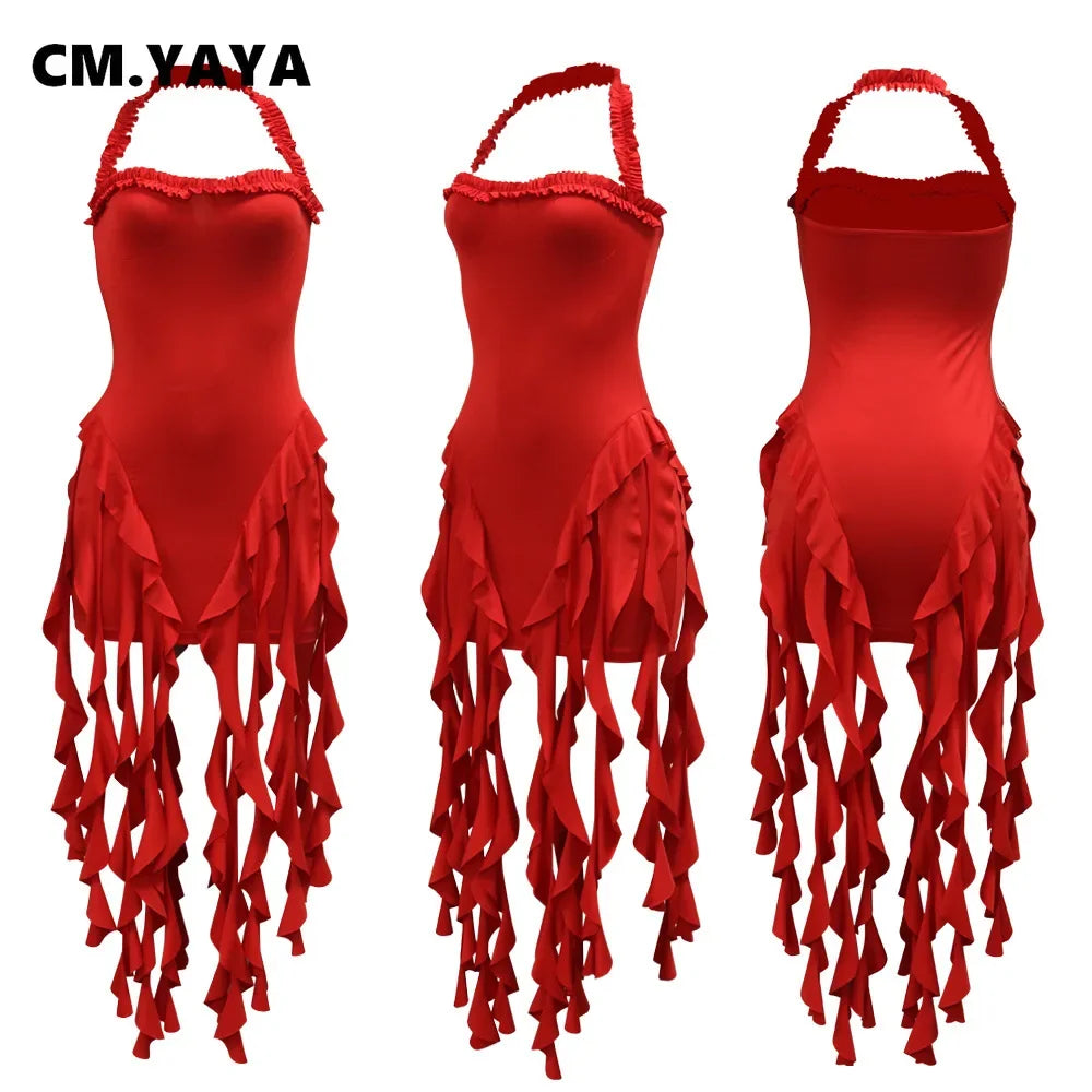 Sleeveless Strapless Halter Long Dress - Empire P.E