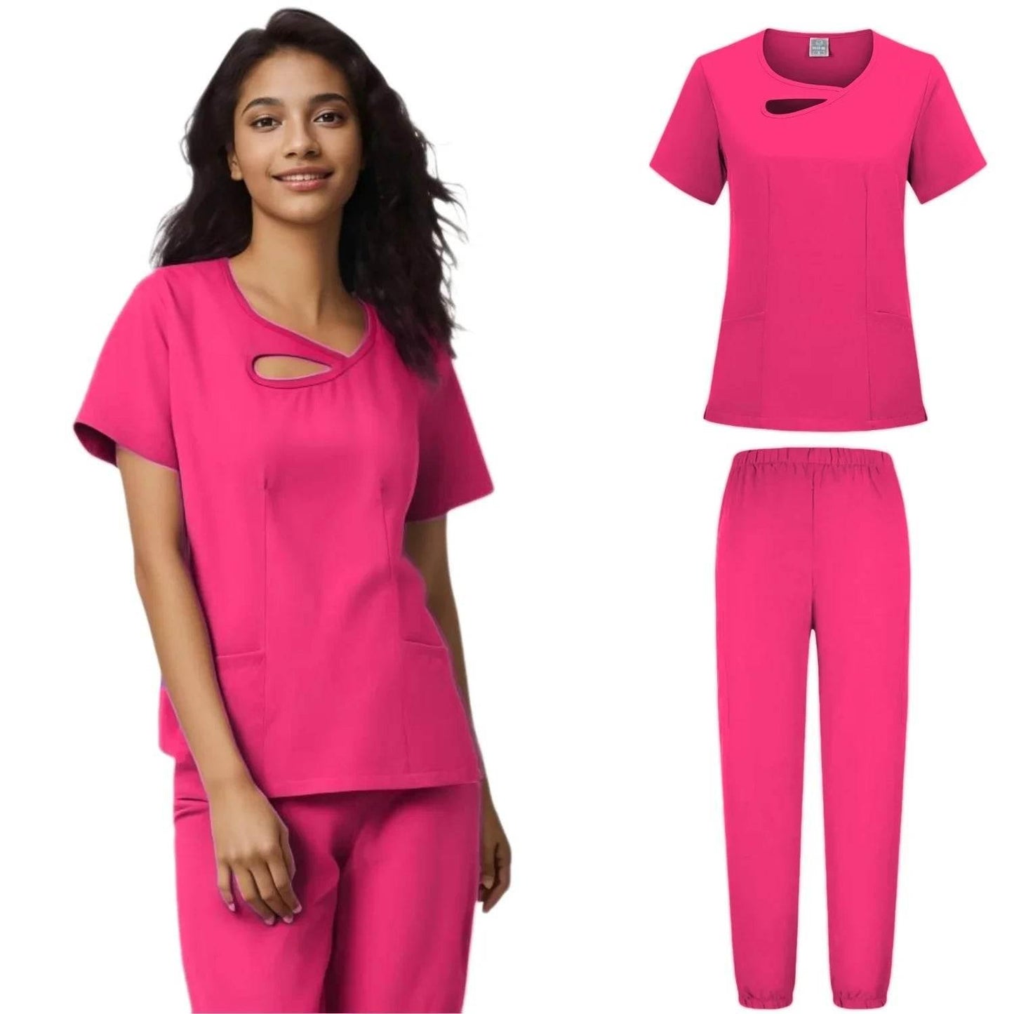 New Design Hospital Scrubs Set Nursing Spandex And Stretch Medical Uniforms Nurse Uniform Fit Scrubs Women Scrubs Sets - Empire P.E
