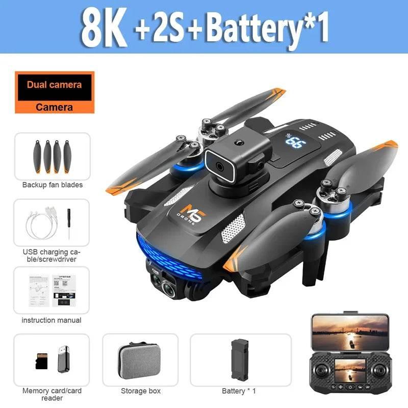 For Xiaomi M6 Drone Professional 8K Camera Drone 5G WIFI FPV UAV With screen remote control RC Dron avoidance Aerial Quadcopter - Empire P.E