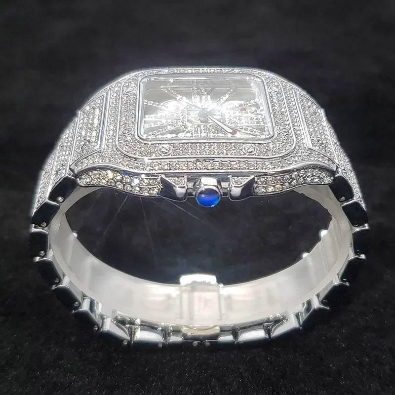 Square Full Diamond Watches For Men - Empire P.E