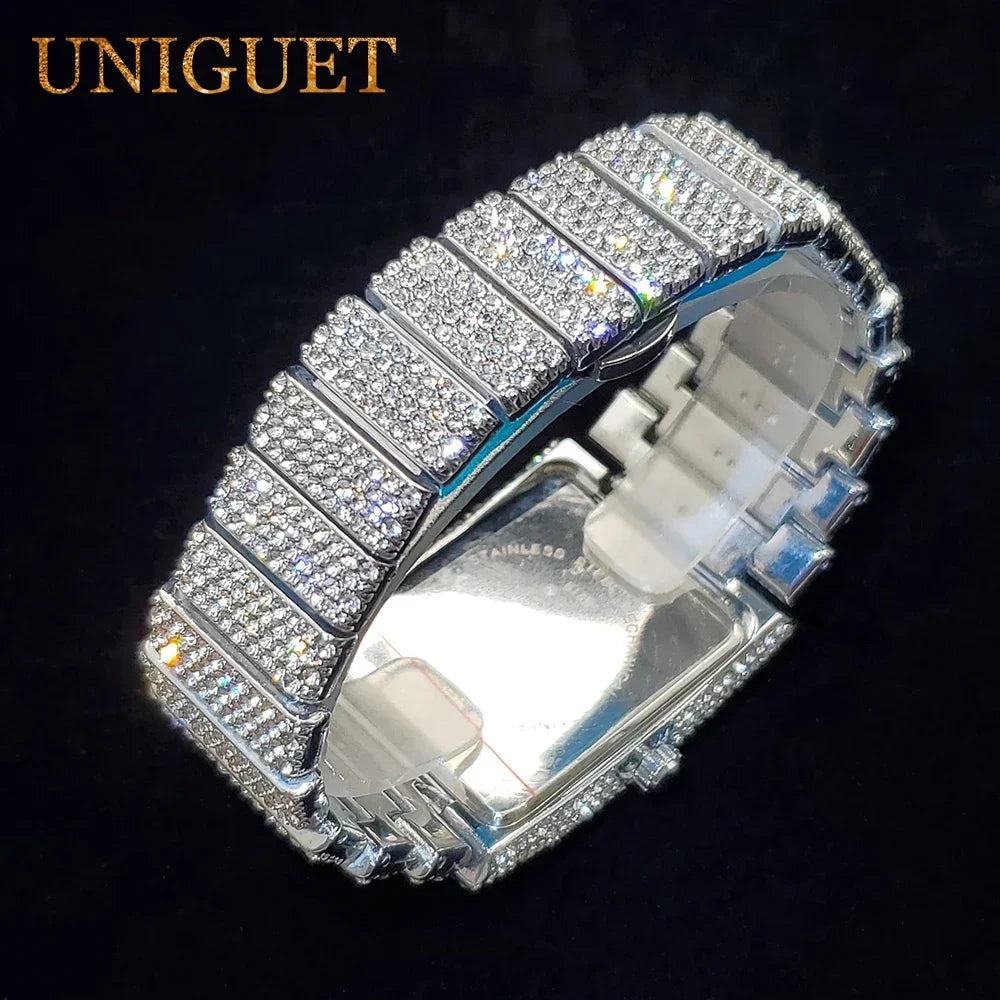 Rectangular Men's Watch Full Iced Out - Empire P.E