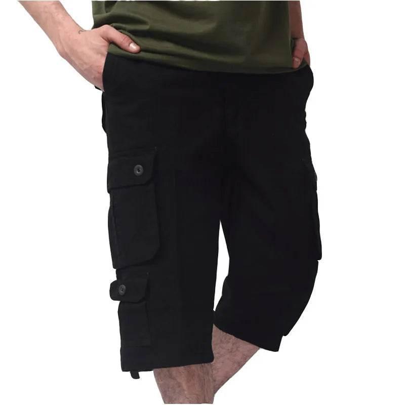 New Men's Trend Loose Large Size Cotton Shorts Multi Pocket - Empire P.E