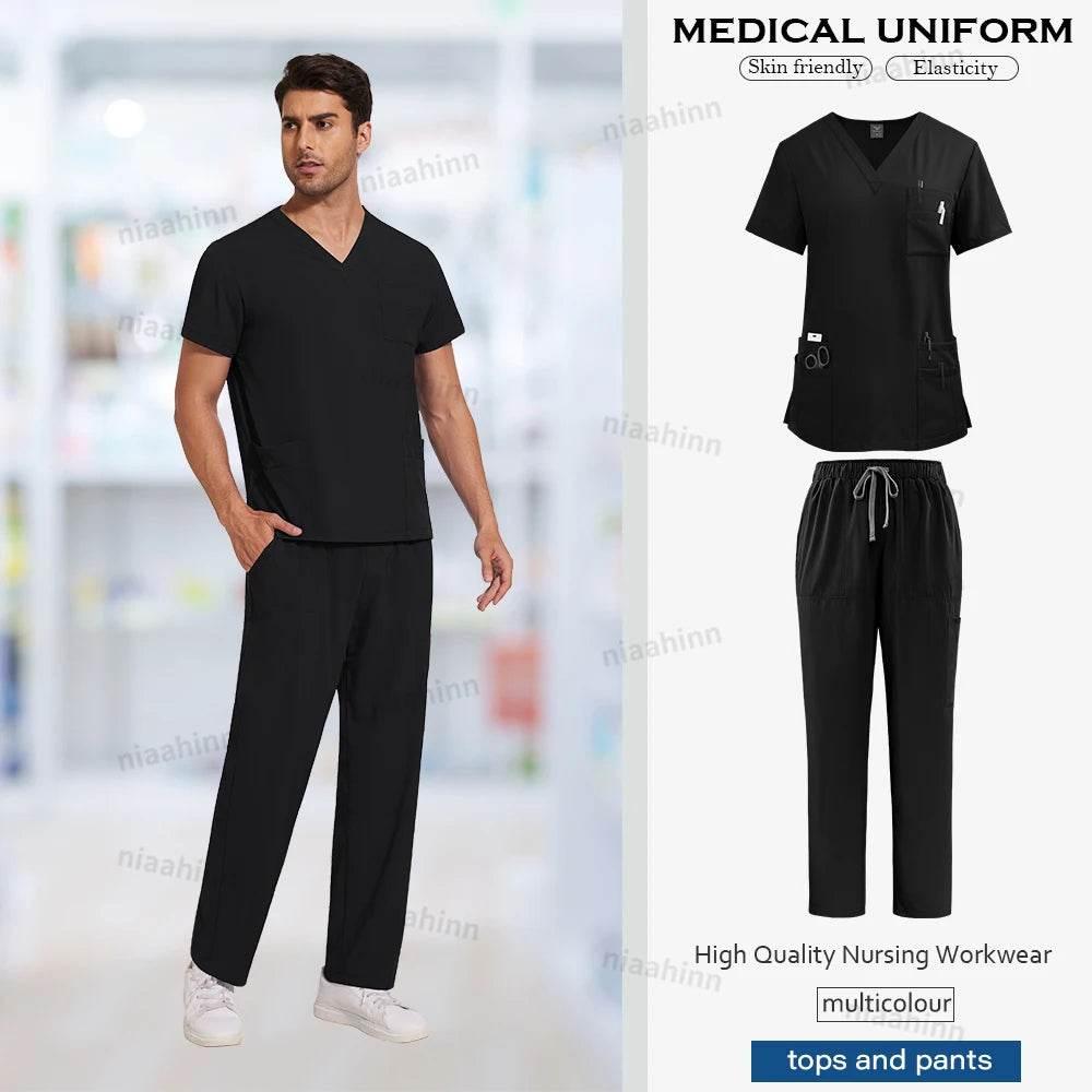 Scrubs Set Anti-Wrinkle Medical Surgical Scrub Uniform Men Women - Empire P.E