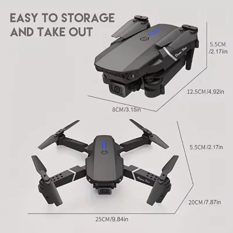 2025 E88 Professional Wide Angle RC Drone HD 4K Camera - Empire P.E
