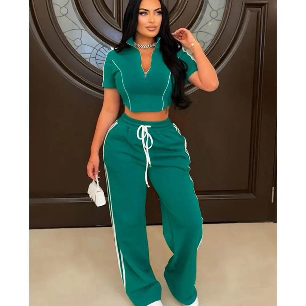 Fashion Casual Short Hoodie 2 Piece Women - Empire P.E