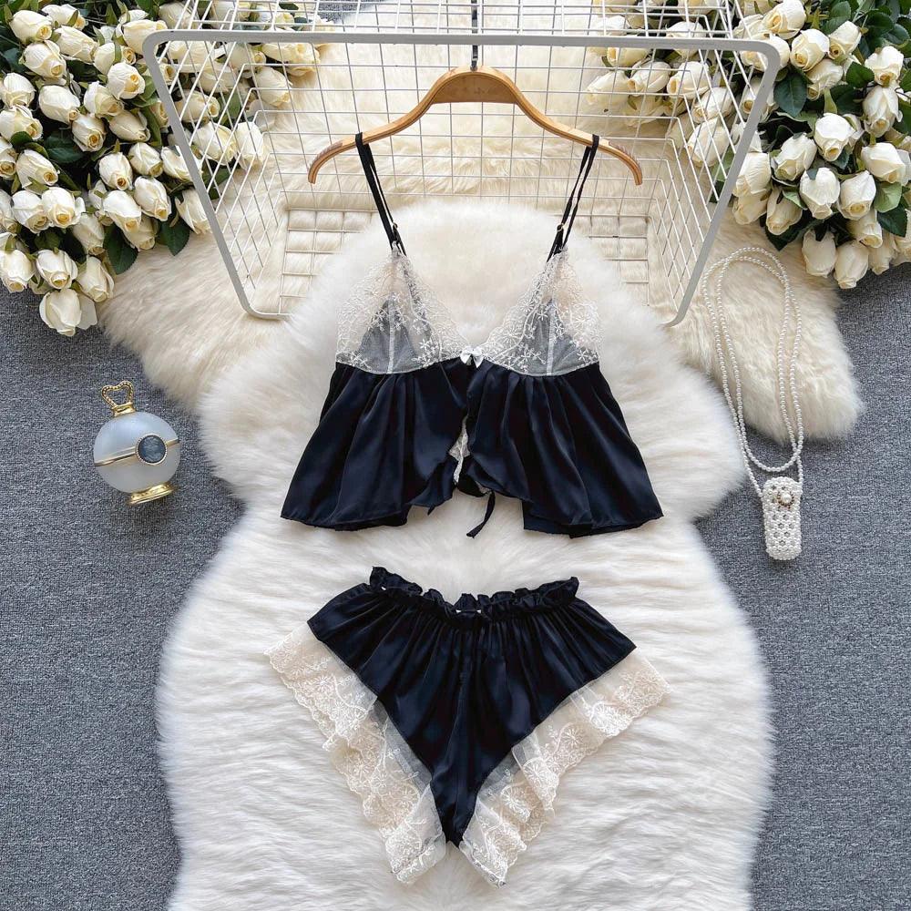 Hollow Out Cosplay Lingerie Lace Backless Jumpsuit - Empire P.E