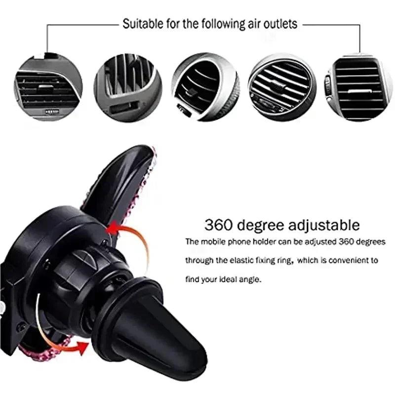 VIKEFON Universal Phone Holder Car Mount Phone Support Air Outlet Mount Clip Stable Mobil Phone Bracket Car Interior Accessories - Empire P.E