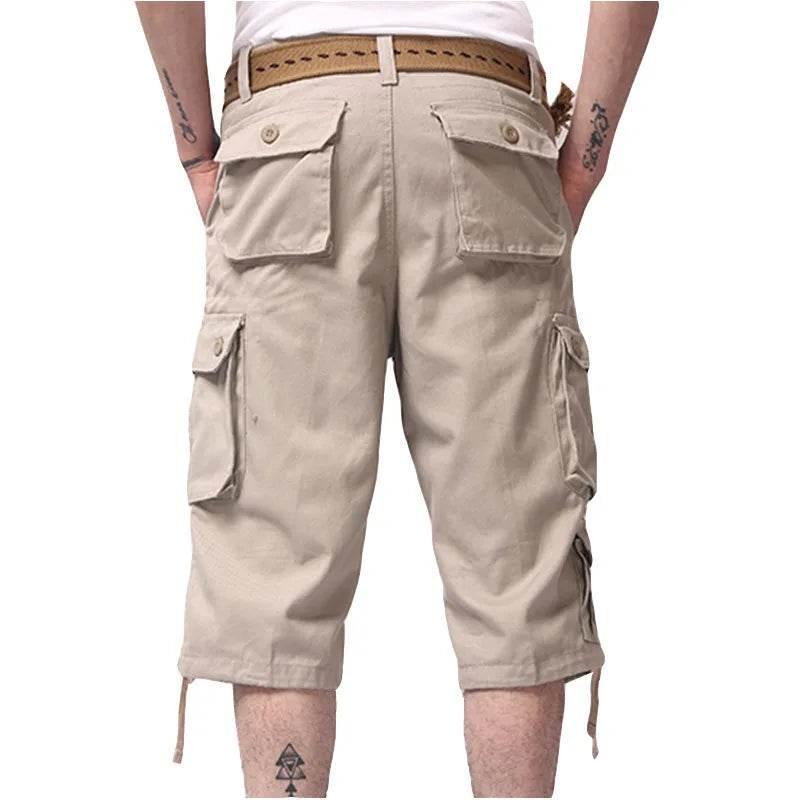 New Men's Trend Loose Large Size Cotton Shorts Multi Pocket - Empire P.E