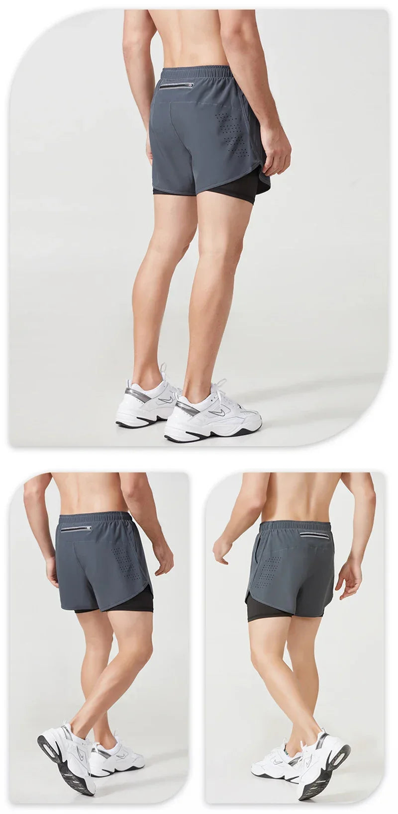 Sport Shorts Men Sportswear 2 In 1 Short - Empire P.E