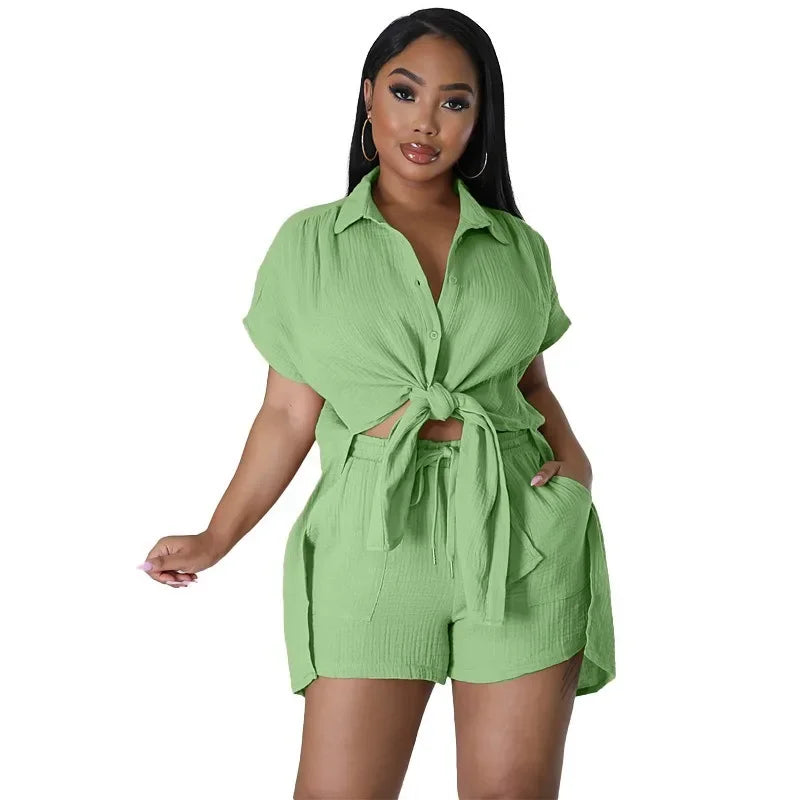 Women Two Piece Sets Elastic Waist - Empire P.E