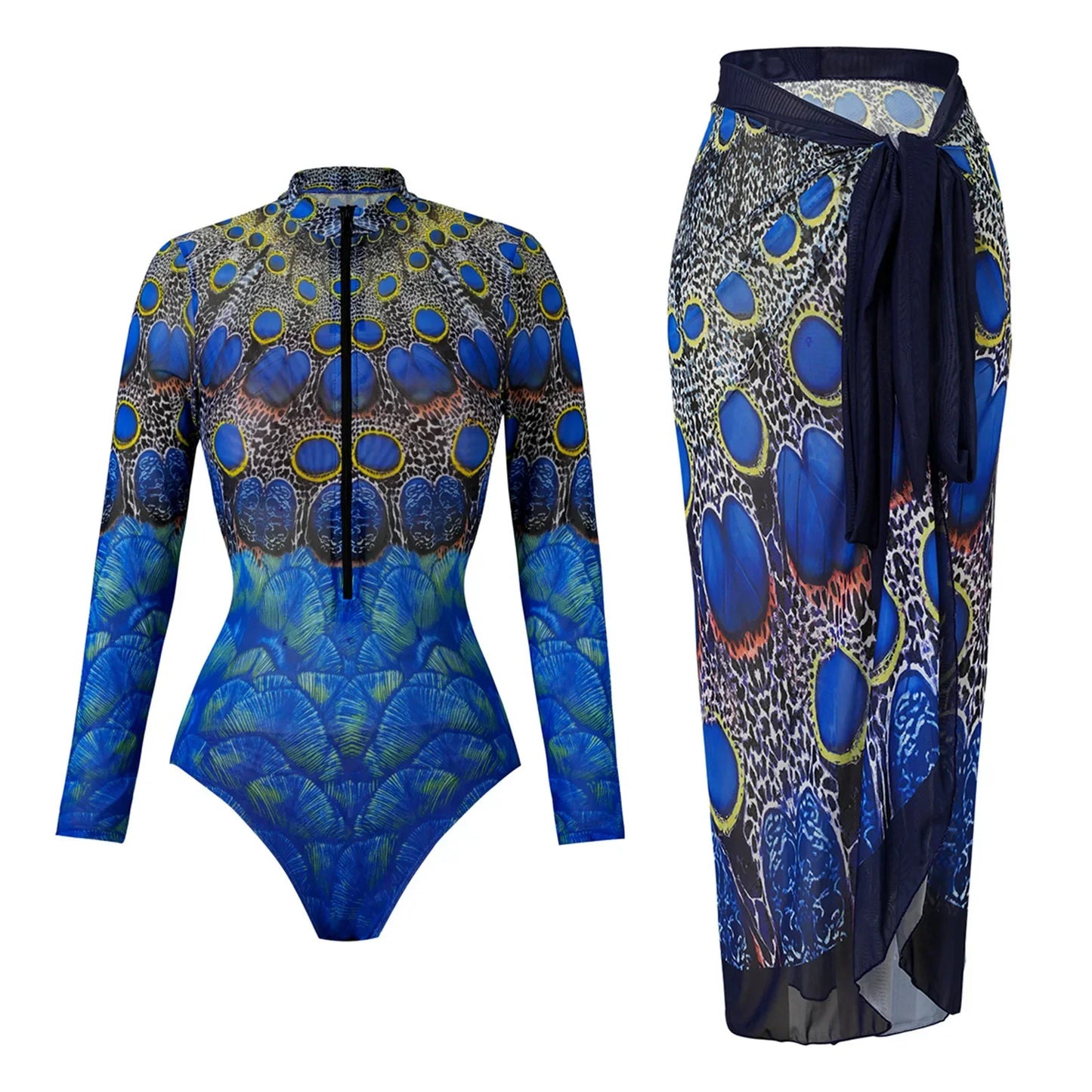 Bikini Bodysuit Swimwear With Skirt