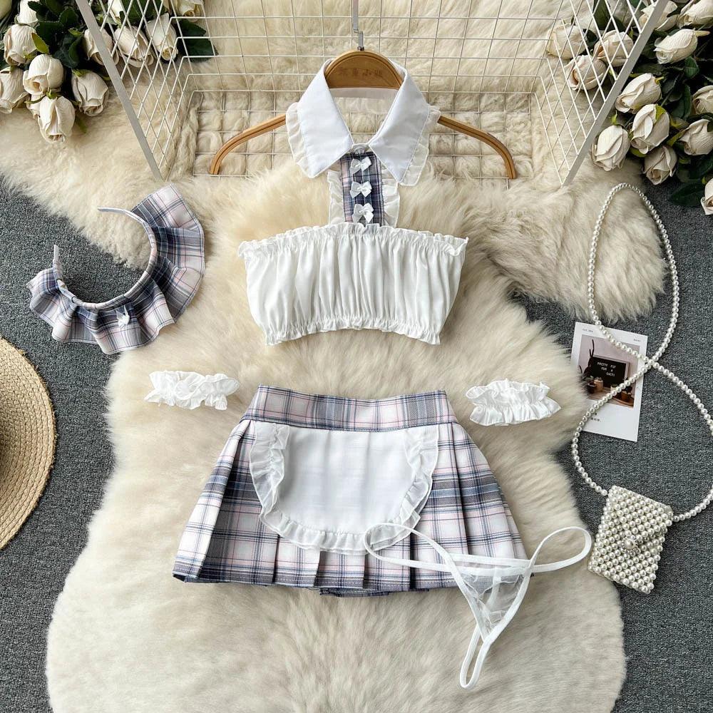 Hollow Out Cosplay Lingerie Lace Backless Jumpsuit - Empire P.E