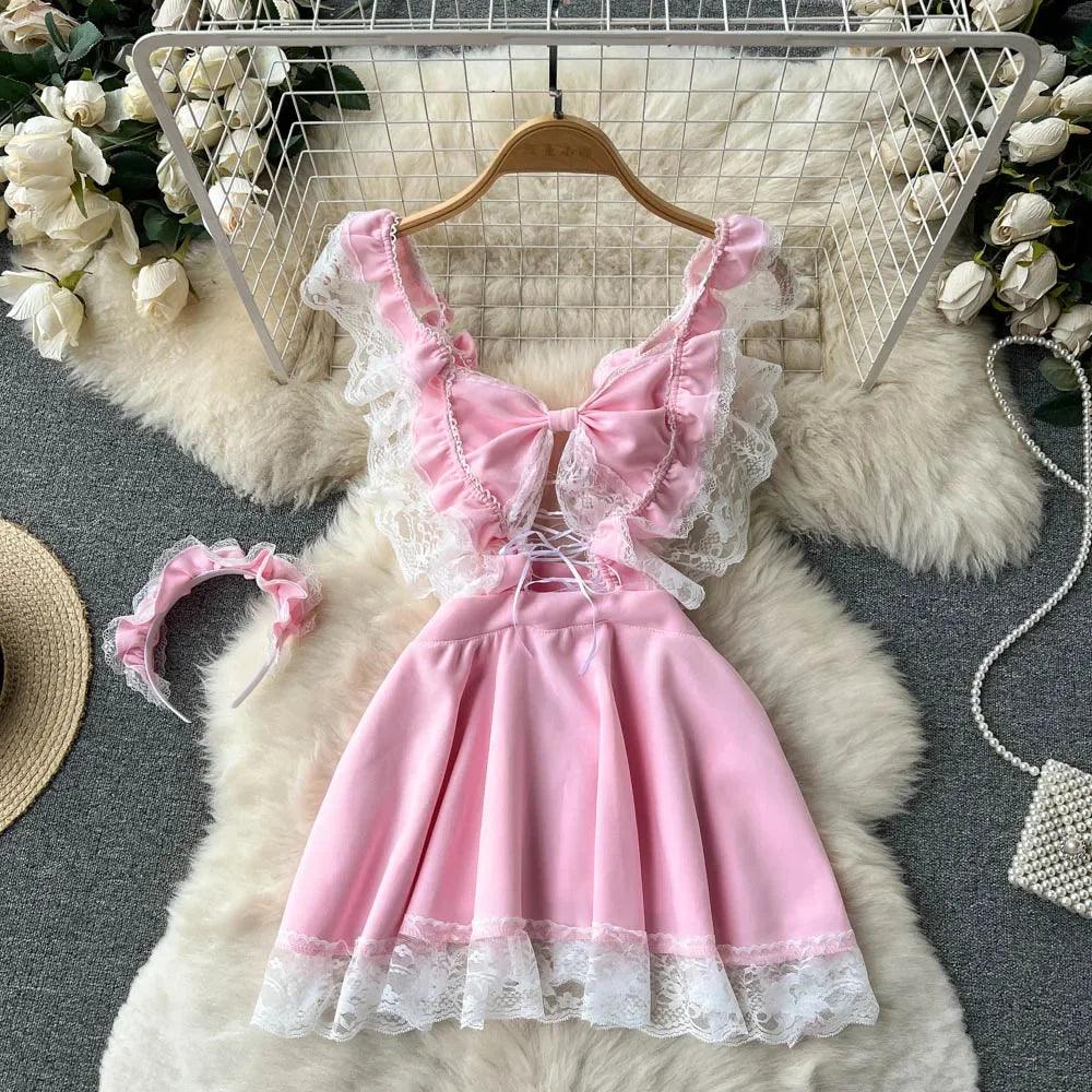 Hollow Out Cosplay Lingerie Lace Backless Jumpsuit - Empire P.E
