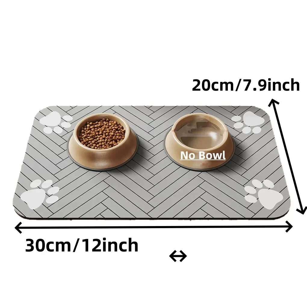 Pet Feeding Mat-Absorbent Waterproof Rubber Backing - Empire P.E