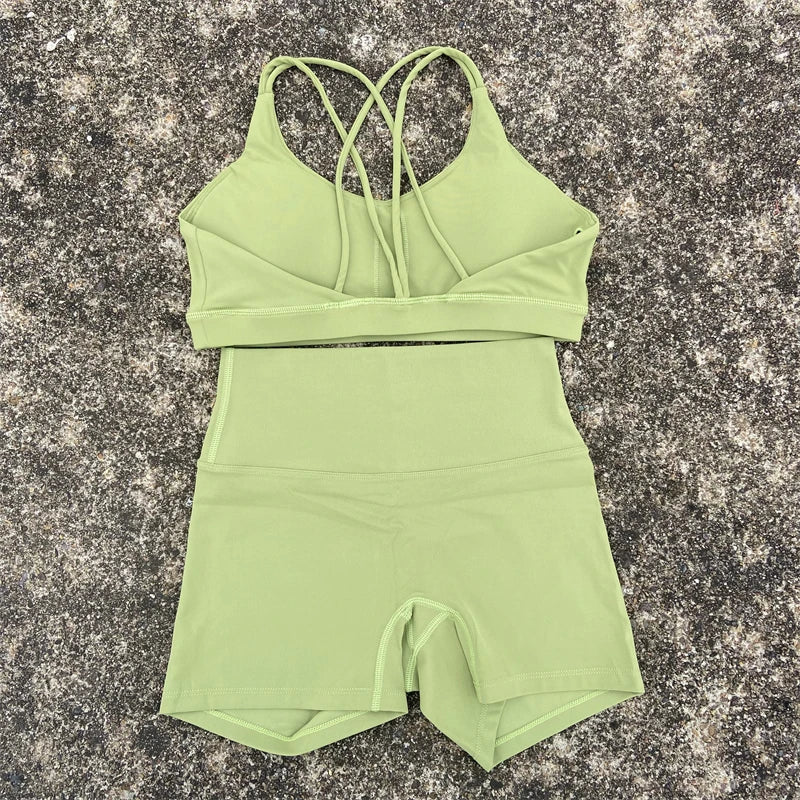 2 Piece Yoga Shorts Set - Empire P.E