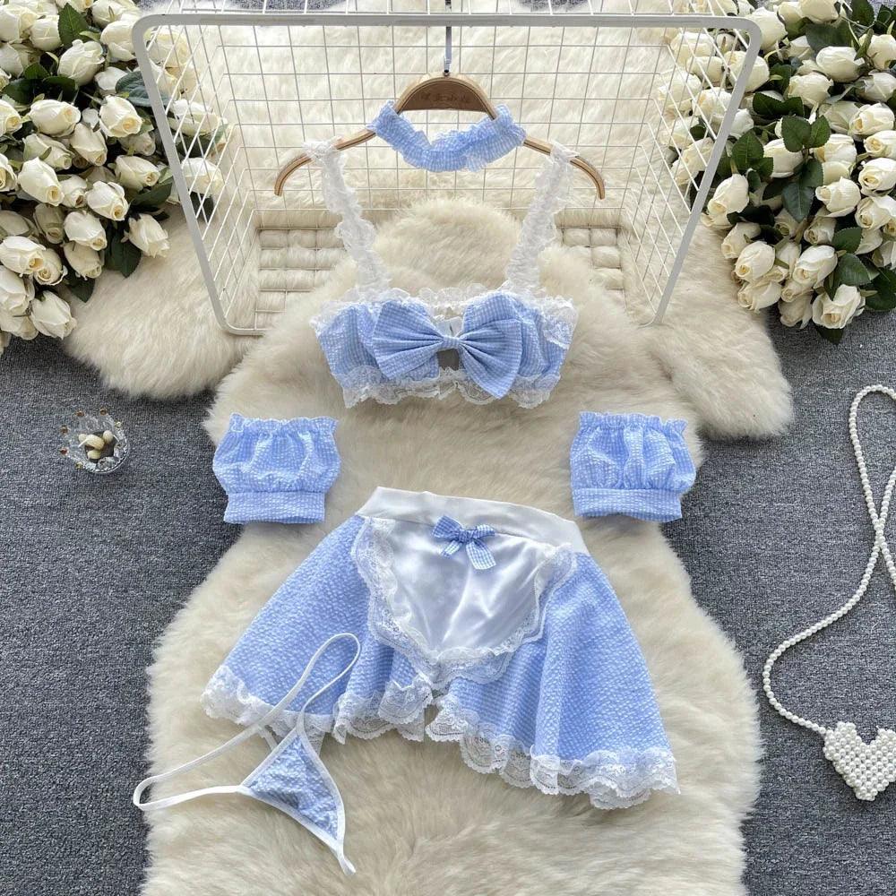 Hollow Out Cosplay Lingerie Lace Backless Jumpsuit - Empire P.E