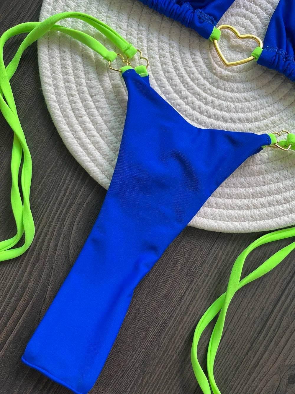 RUOTONSEPT Sexy Halter Solid color Bikini Set Women's Swimsuit Two-piece Triangle Thong Swimwear Bathing Suit Brazilian Biquinis - Empire P.E
