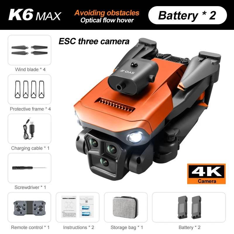 New light Flow professional UAV K6 MAX 4K HD three camera - Empire P.E