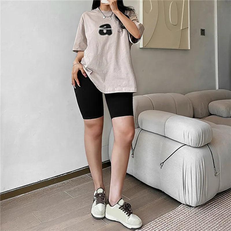 Women Yoga Sports Shorts High Waist Fitness Shorts Casual Streetwear Short Trousers Female Tight Shorts For Ladies Workout Pants - Empire P.E