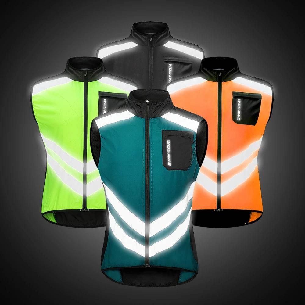 WOSAWE Cycling Vests Reflective Safety Vest Bicycle Sportswear Outdoor Running Breathable Jersey For Men Women Bike Wind Coat - Empire P.E