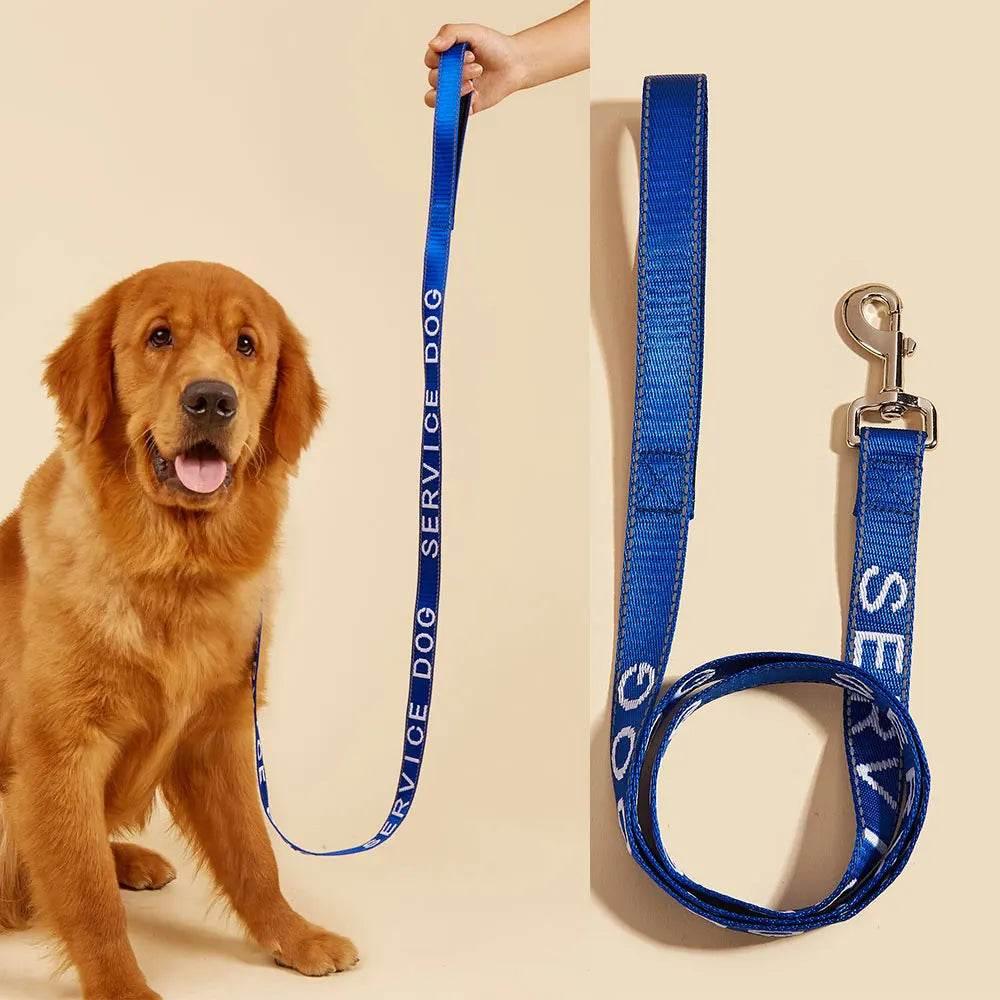 Small Pet Dogs and Cat Leashes Solid color Service Dog & Emotional Support Jacquard Leash Reflection Strong Pet Walking Training - Empire P.E