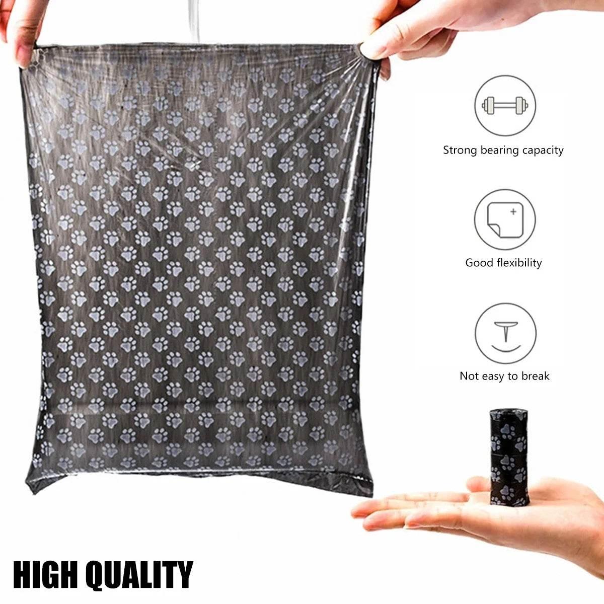 10/30/50Roll Dog Poop Bags Disposable Pet Waste Bags Dog Waste Bags Design Pet Poop Clean Pick Up Bone Bag Dispenser Tools - Empire P.E