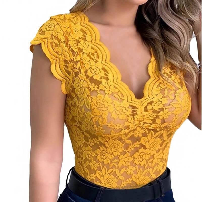 Women Summer Sexy Lace Crochet Cardigan Casual Solid Color Tops - Empire P.E