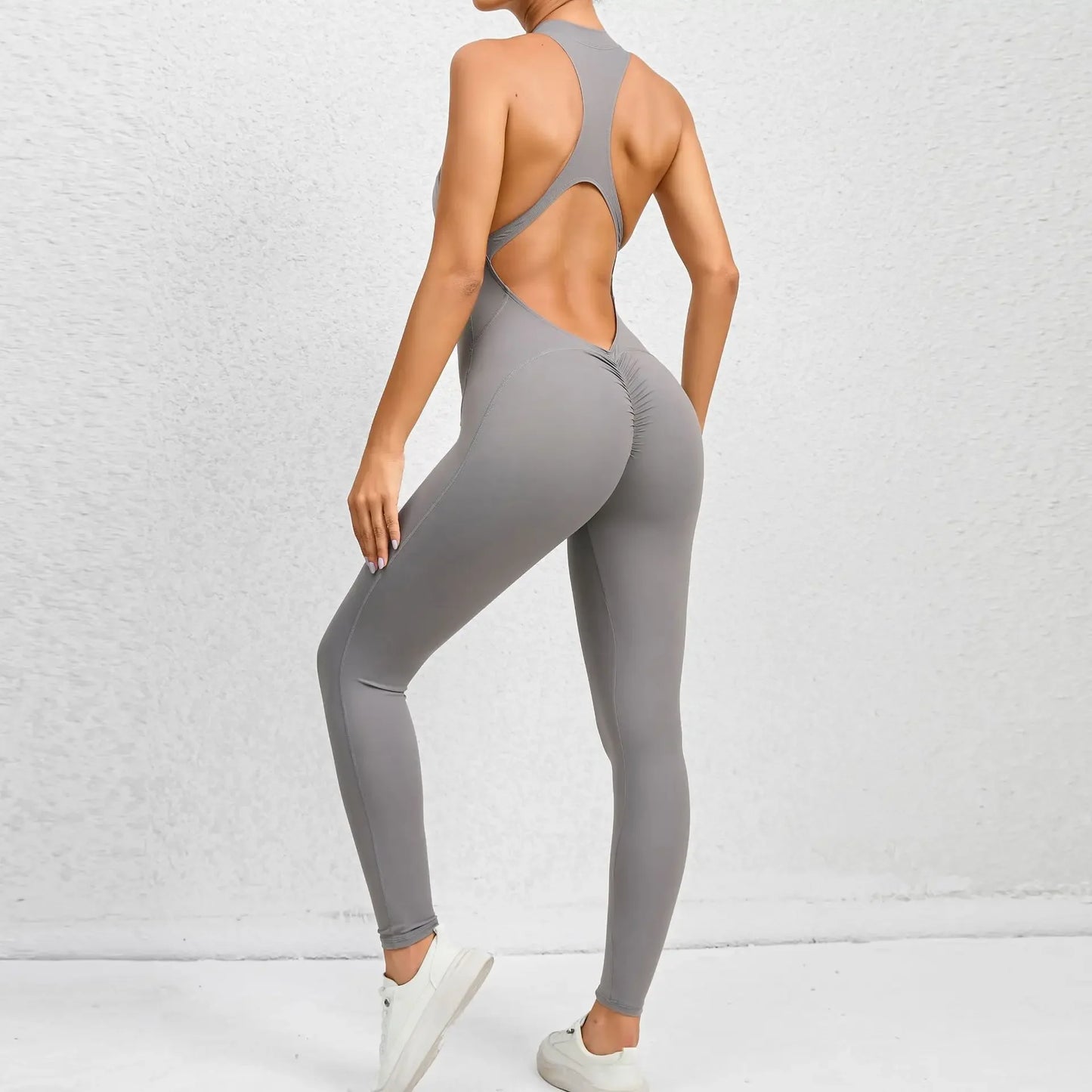 New Zip Up Rompers Scrunch Butt Yoga Sets - Empire P.E