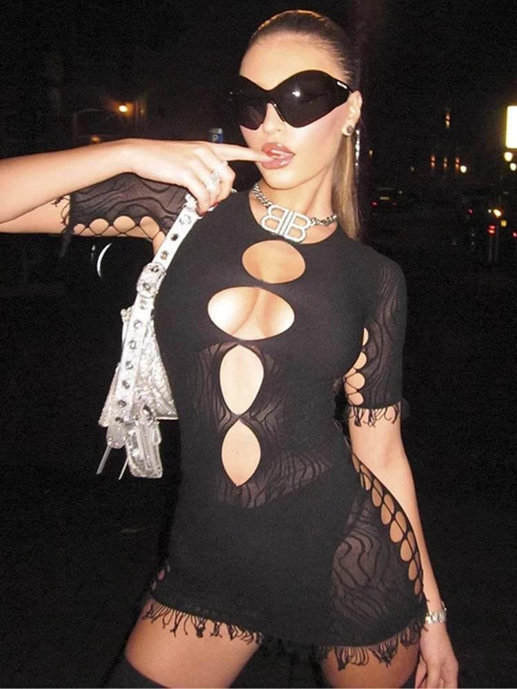 Hollow Out Sexy Lingerie Lace Fishnet - Empire P.E
