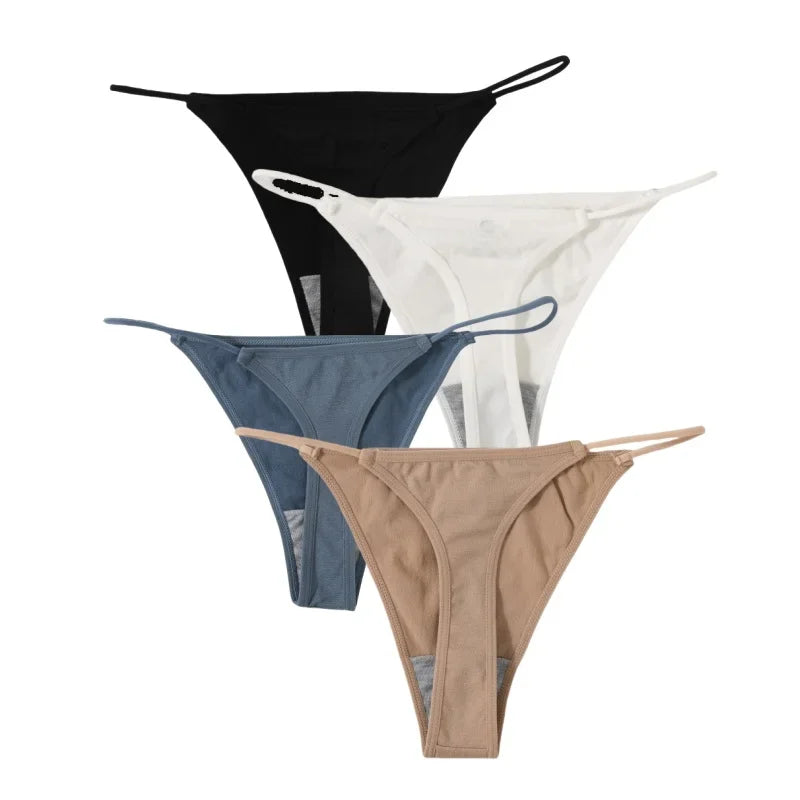 4Pcs/Set Women G-String Seamless Panties Underwear Sexy Lingerie - Empire P.E