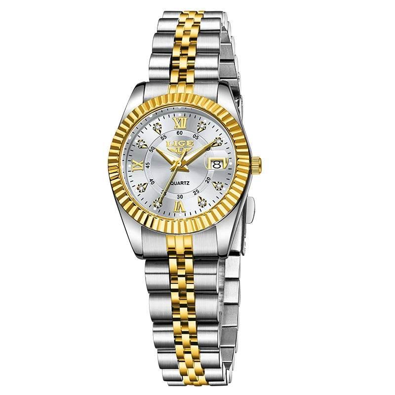 LIGE Top Luxury Watches For Women Vintage Fashion Ladies Watch Waterproof Date Stainless Quartz Wristwatches Reloj Mujer 2025 - Empire P.E
