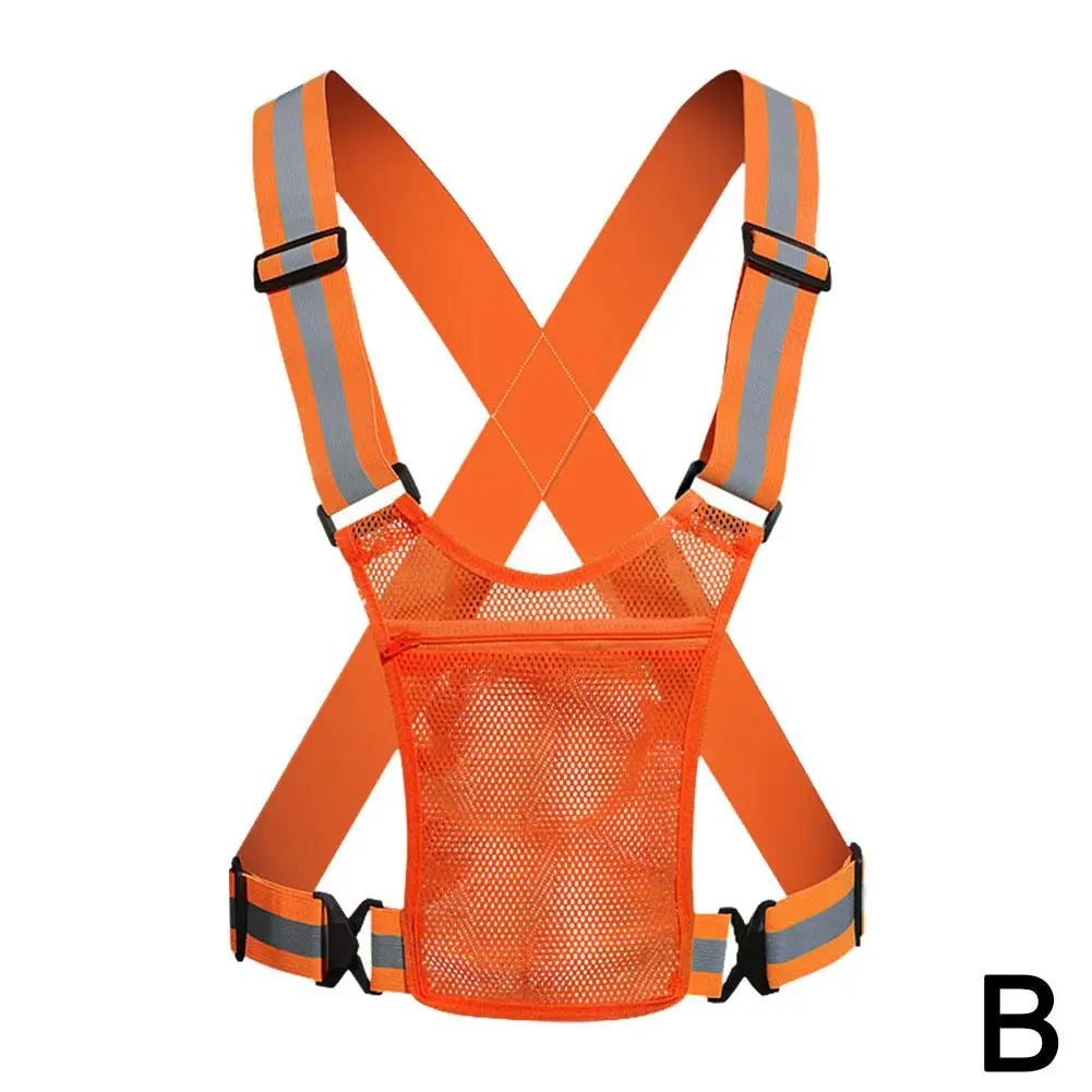 Cycling Reflective Vest High Visibility Safe Jacket For Night