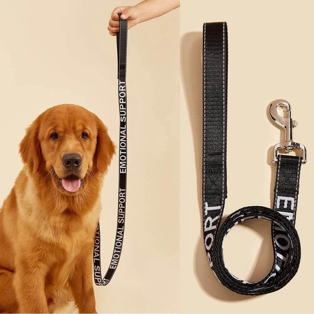 Small Pet Dogs and Cat Leashes Solid color Service Dog & Emotional Support Jacquard Leash Reflection Strong Pet Walking Training - Empire P.E