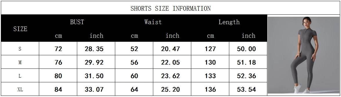 Yoga Set Women's Jumpsuits One-Piece Suit Zipper Short Sleeve Gym Push Up Workout Clothes Fitness Bodysuit Sportswear Tracksuit - Empire P.E