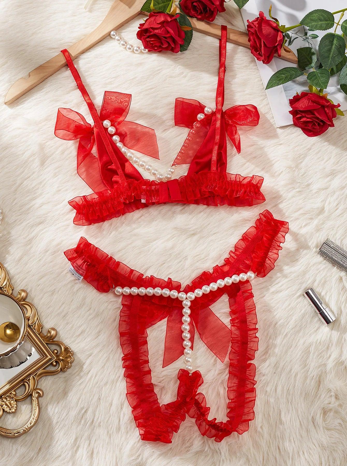Sexy Beaded Lace Open Crotch - Empire P.E