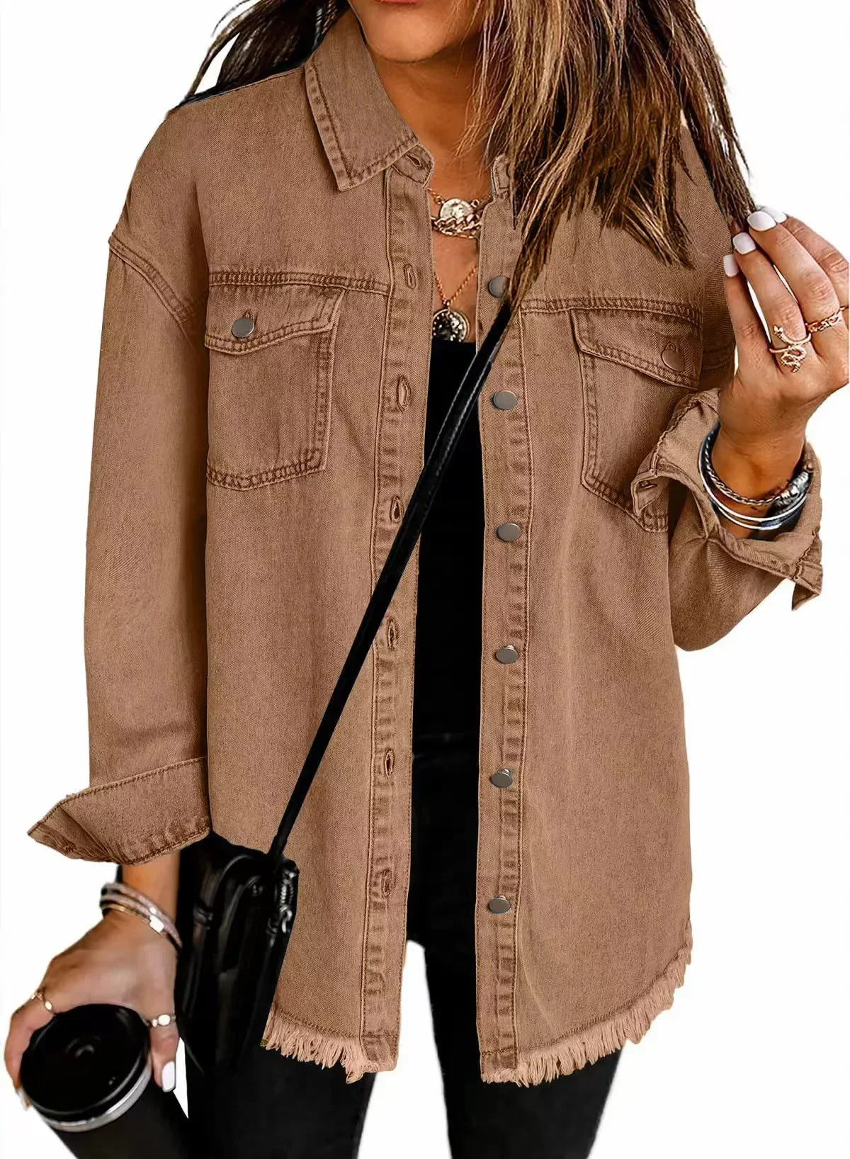 Women Denim Coat Shirt